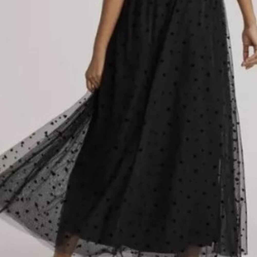 Tulle Black Polka Dot  Maxi by Anthropology